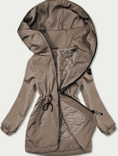 Béžová dámská bunda parka s kapucí model 18013412 - S'WEST