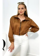 Semišová mikina na zips Ťava Semišová mikina na zips Ťava