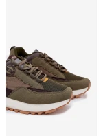 Buty Sportowe Sneakersy Męskie Big Star RR174280 HI-POLY SYSTEM Ciemnozielone