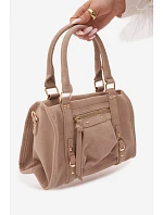 Hnědá kabelka z imitace semiše model 22220871 - Flora&Co Hnědá kabelka z imitace semiše model 22220871 - Flora&Co
