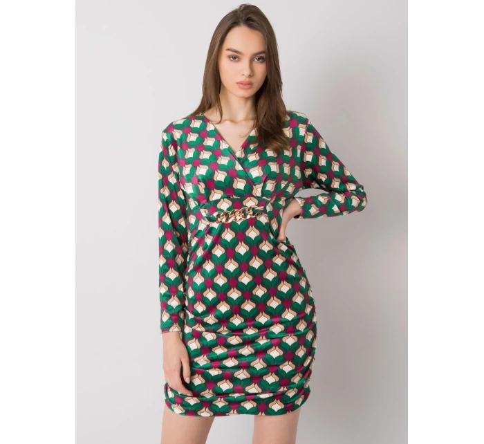 Šaty DHJ SK model 16265026 zelená - FPrice Šaty DHJ SK model 16265026 zelená - FPrice