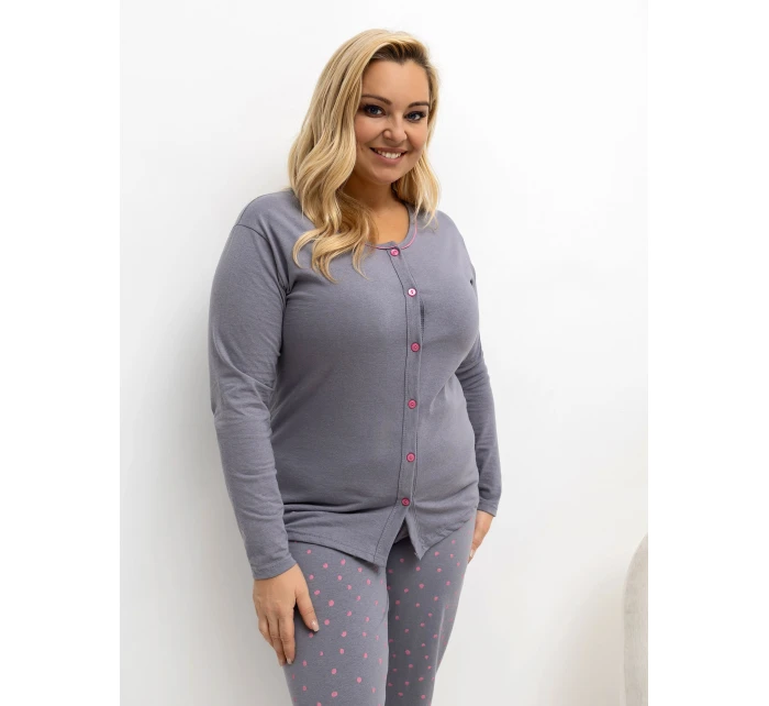 Pyžamo DU PI FP 505.05P tmavosivé Pyžamo DU PI FP 505.05P tmavosivé