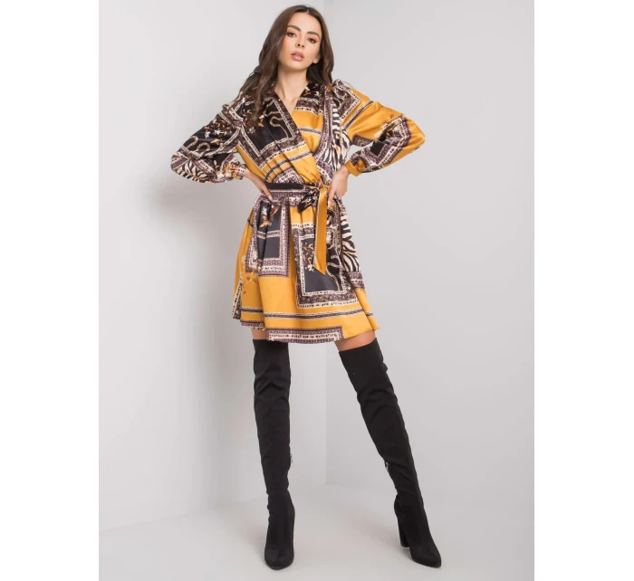 Šaty LC SK 22K 3050.06P čierno-žlté