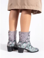 Módne dámske pestrofarebné gumáky na širokom podpätku Módne dámske pestrofarebné gumáky na širokom podpätku