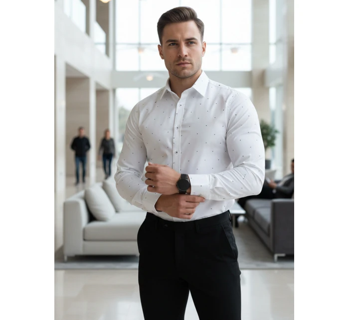 Koszula męska slim fit  biała model 22004895 - FashionStreet