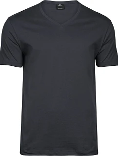 TJ Pánské tričko do V  18. dark grey model 22498544 - Tee Jays