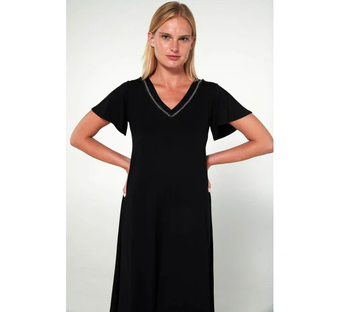 Šaty s krátkými rukávy model 19697974 - Vamp Šaty s krátkými rukávy model 19697974 - Vamp