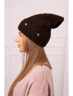 Dámská čepice hnědá model 18752339 - K-Fashion Dámská čepice hnědá model 18752339 - K-Fashion