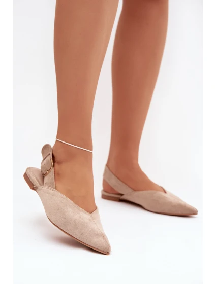 Dámské baleríny s přezkou béžové model 21834832 - Boto Dámské baleríny s přezkou béžové model 21834832 - Boto