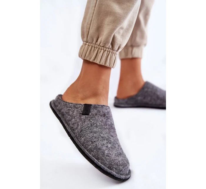 Klasické dámské pantofle Big Star KK276014 Šedé Klasické dámské pantofle Big Star KK276014 Šedé