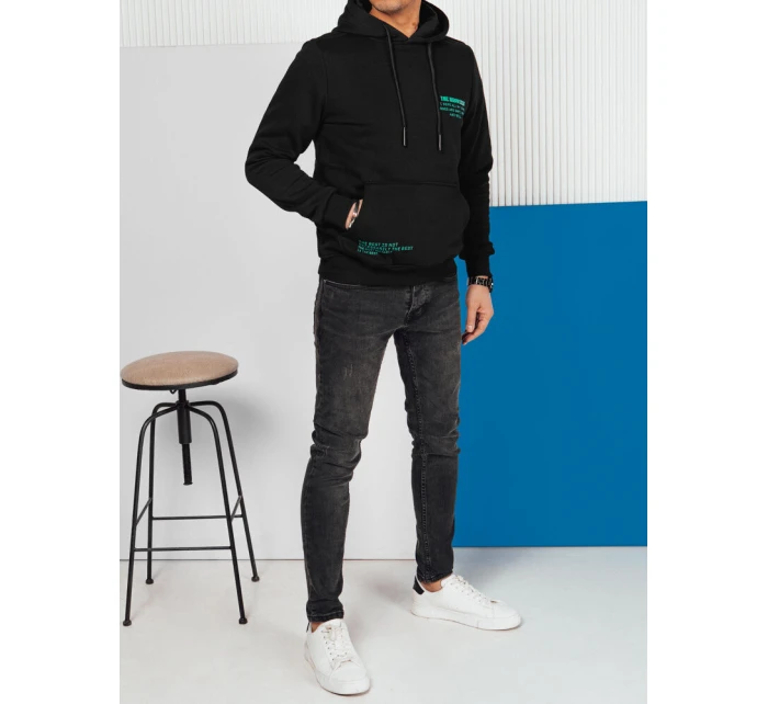 Pánská mikina s kapucí černá Dstreet model 21976012 - FashionStreet Pánská mikina s kapucí černá Dstreet model 21976012 - FashionStreet