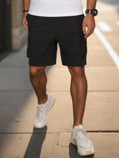 Pánské látkové bojové šortky černé model 21988579 - Dstreet