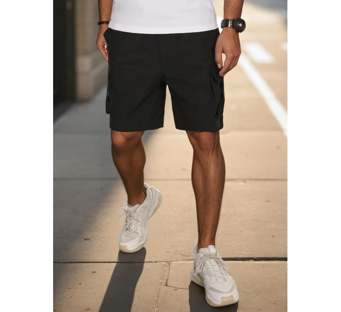 Pánské látkové bojové šortky černé Dstreet model 21988579 - FashionStreet