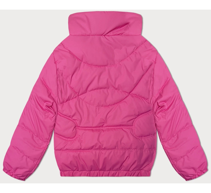Ružová prešívaná bunda so stojačikom Miss TiTi (2481)