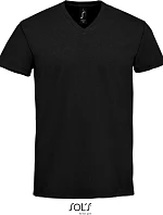 SOL'S Imperial V Men Pánske tričko s výstrihom do V z hrubej bavlny 25.2940 deep black