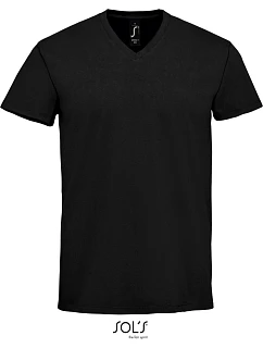 SOL'S Imperial V Men Pánske tričko s výstrihom do V z hrubej bavlny 25.2940 deep black