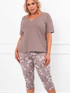 Talianska móda Kimuri c.r. sp.3/4 farba:cappuccino/print