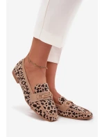 Mokasyny Loafersy Damskie Z Ozdobnym Elementem Panterka Beżowe Evelora Mokasyny Loafersy Damskie Z Ozdobnym Elementem Panterka Beżowe Evelora