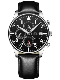 Pánske hodinky Giewont Chronograph Sapphire Black Silver GW5630-A2