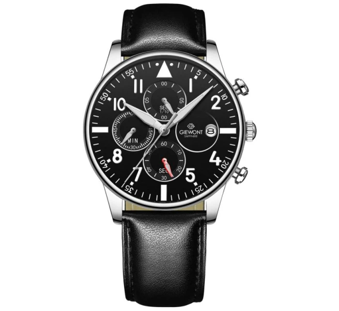 Pánské hodinky Chronograph Sapphire Black Silver model 21807523 - Giewont Pánské hodinky Chronograph Sapphire Black Silver model 21807523 - Giewont