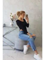 Halenka s model 18748535 rukávy černá - K-Fashion Halenka s model 18748535 rukávy černá - K-Fashion