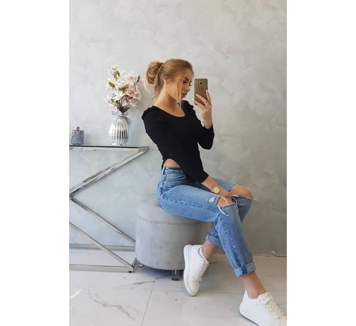 Halenka s model 18748535 rukávy černá - K-Fashion Halenka s model 18748535 rukávy černá - K-Fashion