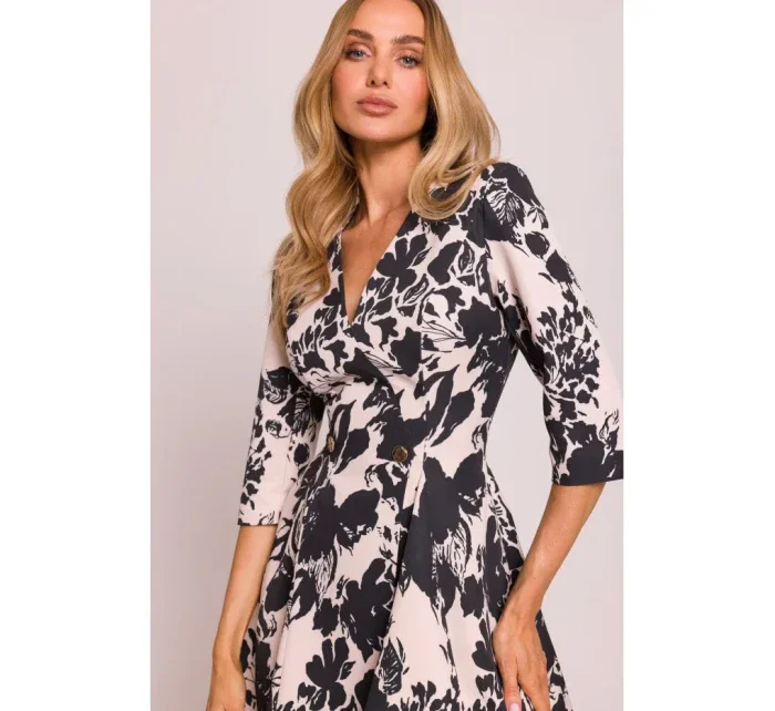 M849 Priliehavé mini šaty s potlačou - model 1