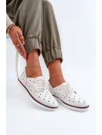 Dámske kožené topánky, biele S.Barski Dámske kožené topánky, biele S.Barski