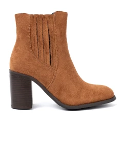 Originální kotníčkové boty dámské model 21298357 na širokém podpatku