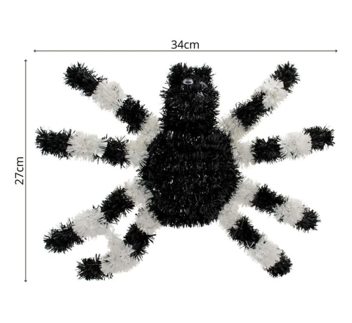 DEKORATÍVNA FIGÚRKA HALLOWEEN PAVÚK BIELY