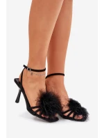 Dámské Sandály Na Podpatku S Černé model 21687020 - Boto Dámské Sandály Na Podpatku S Černé model 21687020 - Boto