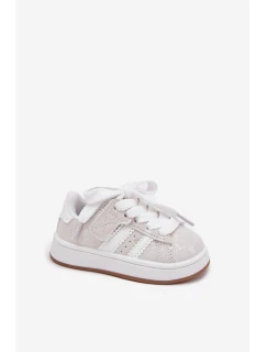 Buty Sportowe Sneakersy Dziecięce W Serduszka Białe Mirelle