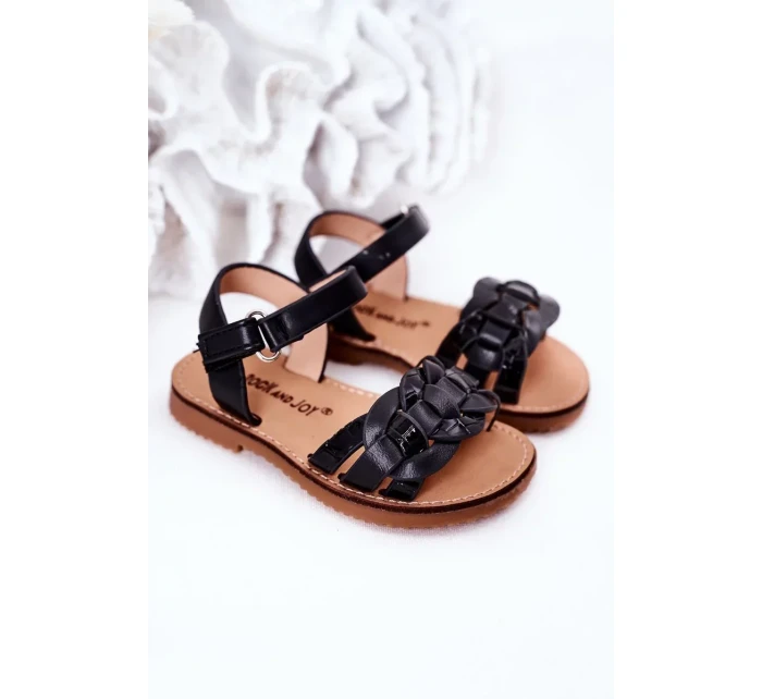 Dětské Sandály S Hadím Vzorem Černé Baxlee