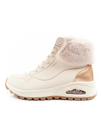 Uno model 21394781 dámská sportovní obuv zateplené boty zimní béžové dámské - Skechers