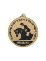 Medal złoty z miejscem na emblemat 25 mm - medal stalowy z grawerem na laminacie