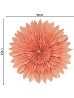 DEKORATÍVNA ZÁVESNÁ PAPIEROVÁ HVIEZDA 3D 50CM RUŽOVÁ