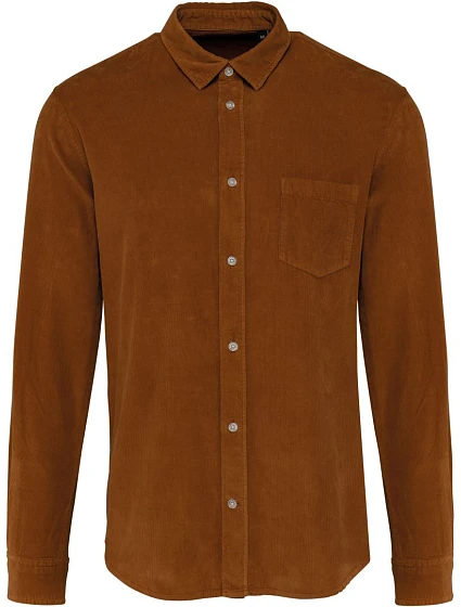 Kariban K 599 Manšestrová košeľa s dlhým rukávom 20.K599 washed brandy