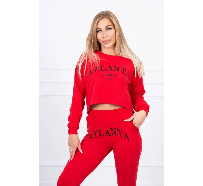 Atlanta tlačená sada červená Atlanta tlačená sada červená
