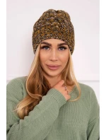 Veselá fleecová čiapka K225 black+mustard