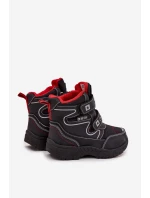 Ocieplane Dziecięce Śniegowce Trapery Big Star OO374049 Czarne Ocieplane Dziecięce Śniegowce Trapery Big Star OO374049 Czarne