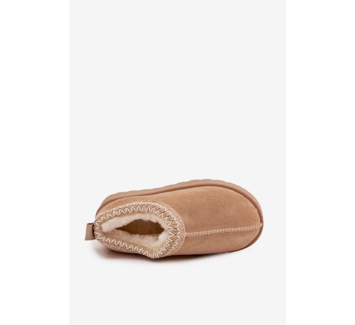 Dětské sněhule s výšivkou béžové model 21711240 - Boto