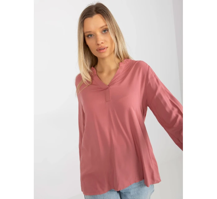 Blúzka D73761M11081A tmavo ružová
