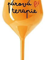 PÁROVÁ TERAPIE - oranžová nerozbitná sklenice na víno 470 ml
