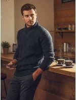 Pánský černý svetr Dstreet model 21982475 - FashionStreet Pánský černý svetr Dstreet model 21982475 - FashionStreet