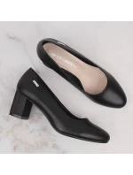 Černé lodičky W s ozdobným model 20709526 - SERGIO LEONE Černé lodičky W s ozdobným model 20709526 - SERGIO LEONE