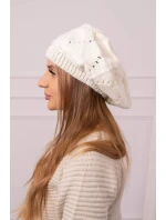 Dámská čepice Sofia model 18752191 ecru - K-Fashion Dámská čepice Sofia model 18752191 ecru - K-Fashion