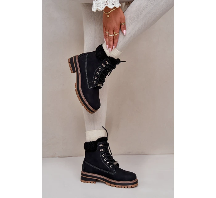 Zateplené dámské boty Big Star model 21669664 Černé - Big Star Shoes Zateplené dámské boty Big Star model 21669664 Černé - Big Star Shoes