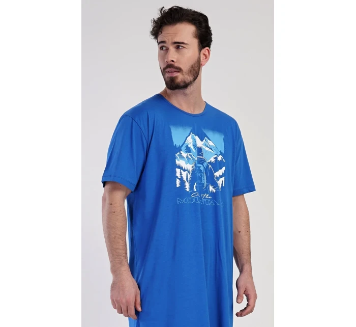 Pánska nočná košeľa s krátkym rukávom Mountain