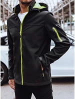 Pánská softshellová bunda s kapucí černá Dstreet model 21970352 - FashionStreet