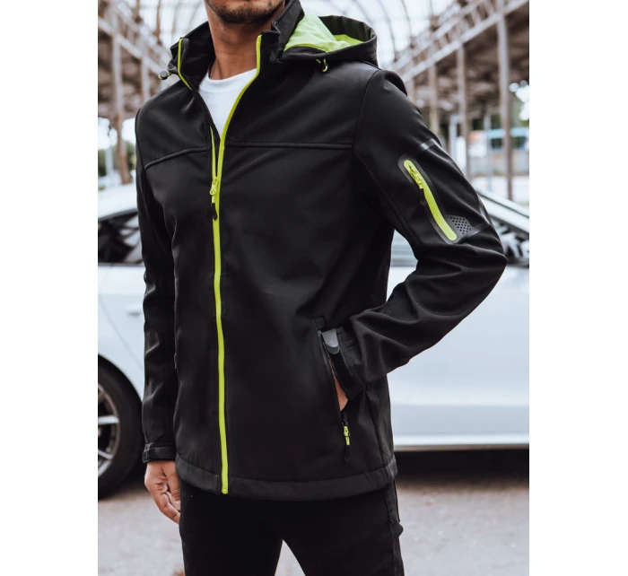 Pánská softshellová bunda s kapucí černá Dstreet model 21970352 - FashionStreet